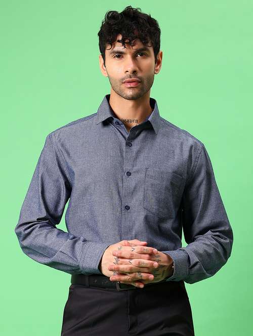 men solid long sleeve regular fit formal shirt - 21951426 -  Standard Image - 0