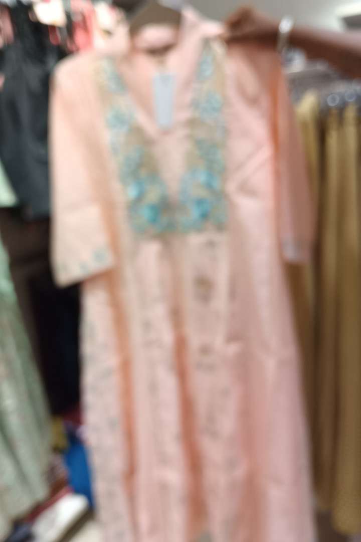 dusty pink poly viscose kurta - 21951458 - Zoom Image - 0