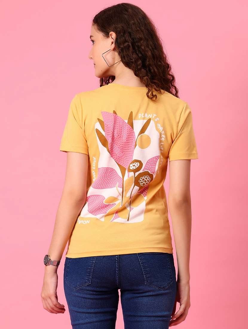 women printed short sleeve regular fit t-shirt - 21951529 -  Standard Image - 3