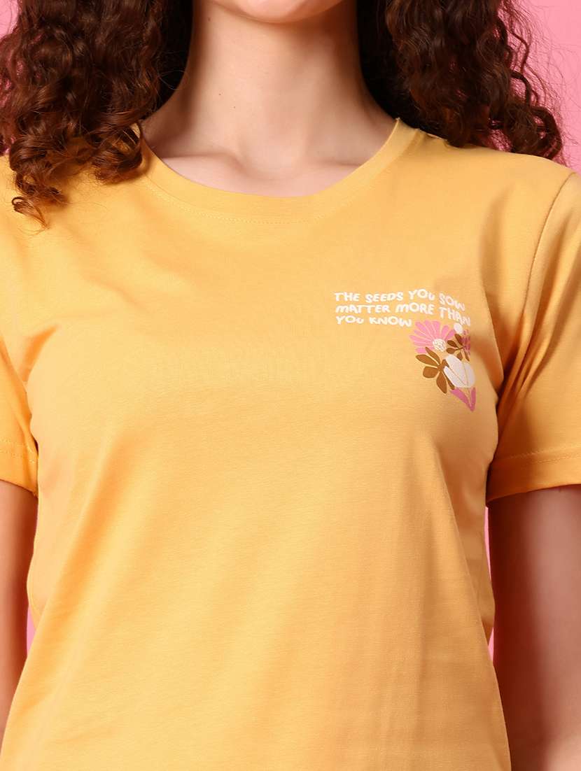 women printed short sleeve regular fit t-shirt - 21951529 -  Standard Image - 5