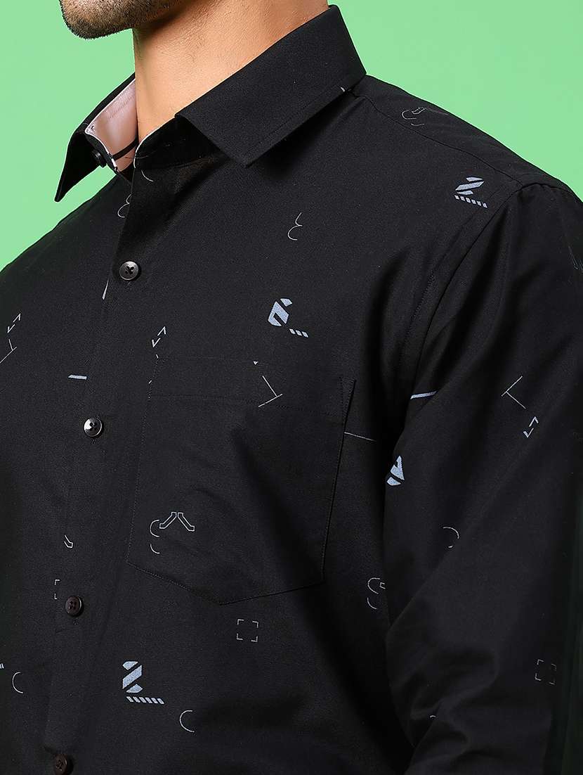 men printed long sleeve regular fit formal shirt - 21951550 -  Standard Image - 5