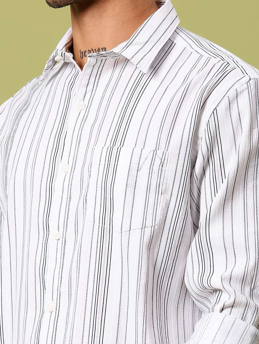 men striped long sleeve regular fit casual shirt - 21951575 -  Standard Image - 5