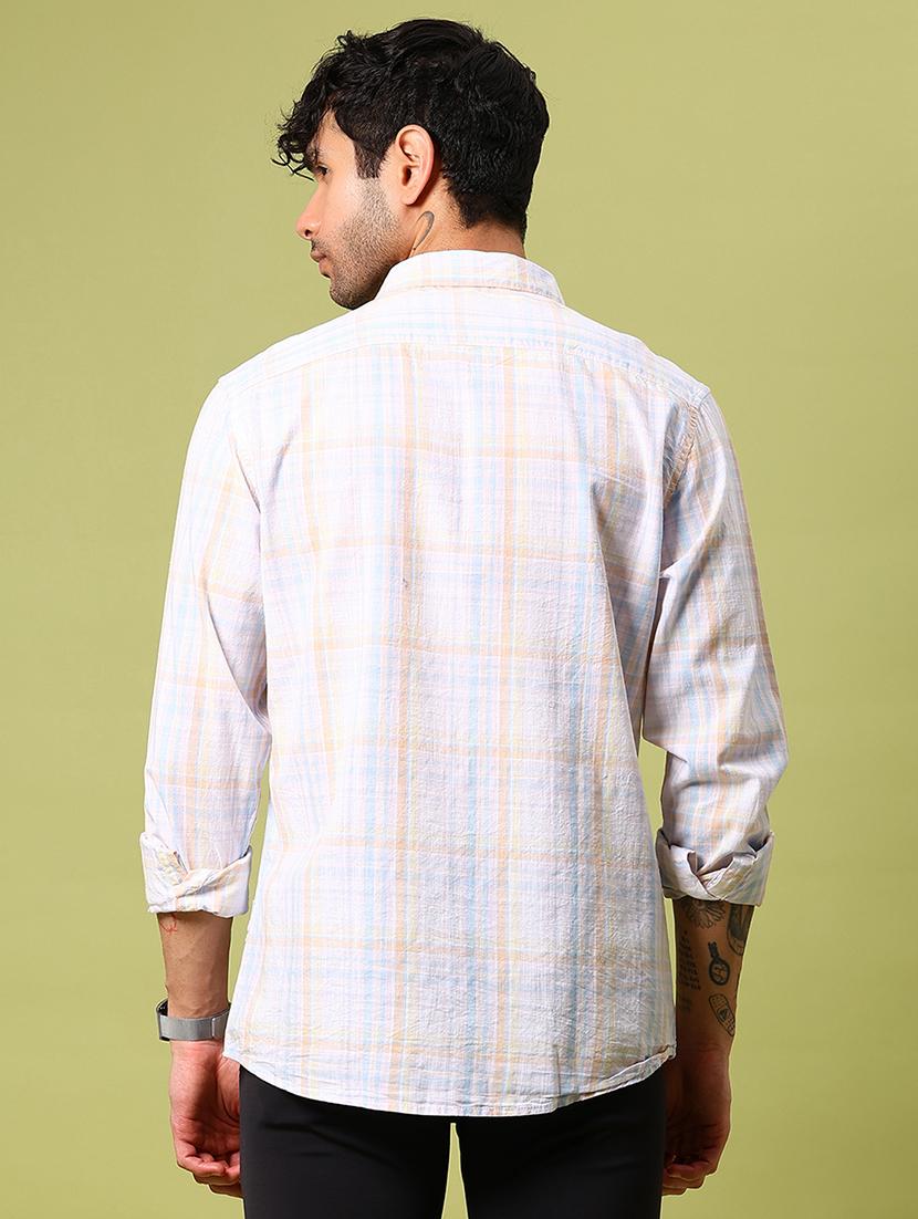 men checkered long sleeve regular fit casual shirt - 21951581 - Standard Image - 3