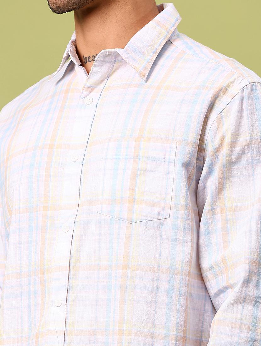 men checkered long sleeve regular fit casual shirt - 21951581 - Standard Image - 5