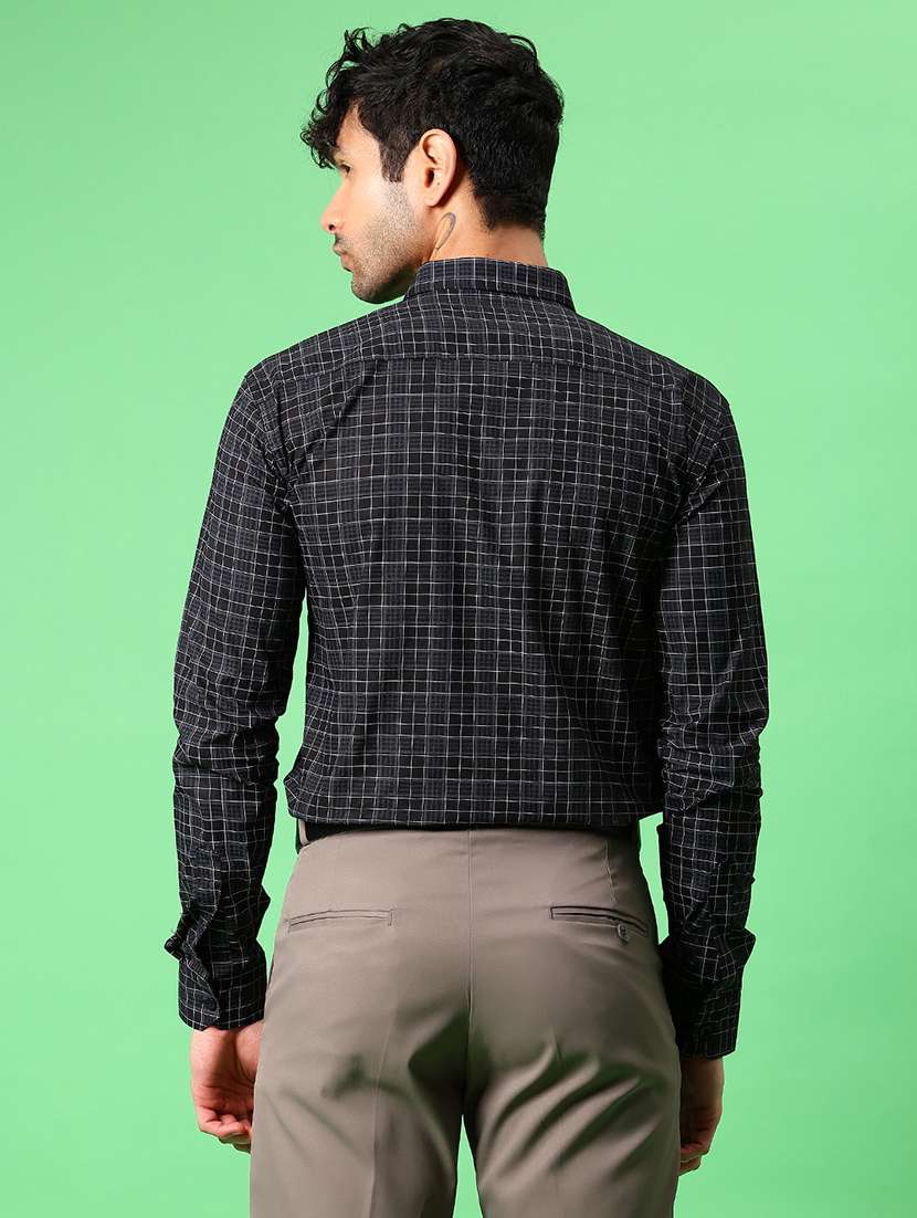 men checkered collared long sleeve shirt - 21951628 -  Standard Image - 3