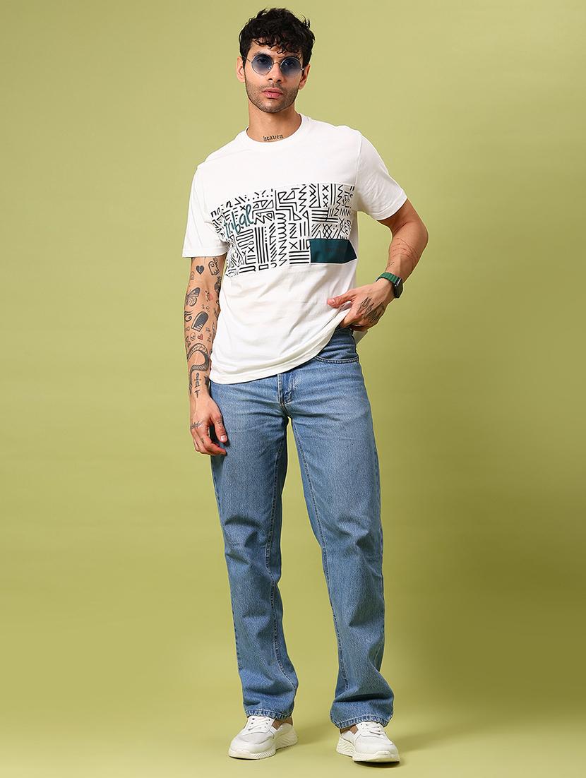 men chest print short sleeve regular fit t-shirt - 21951642 - Standard Image - 3