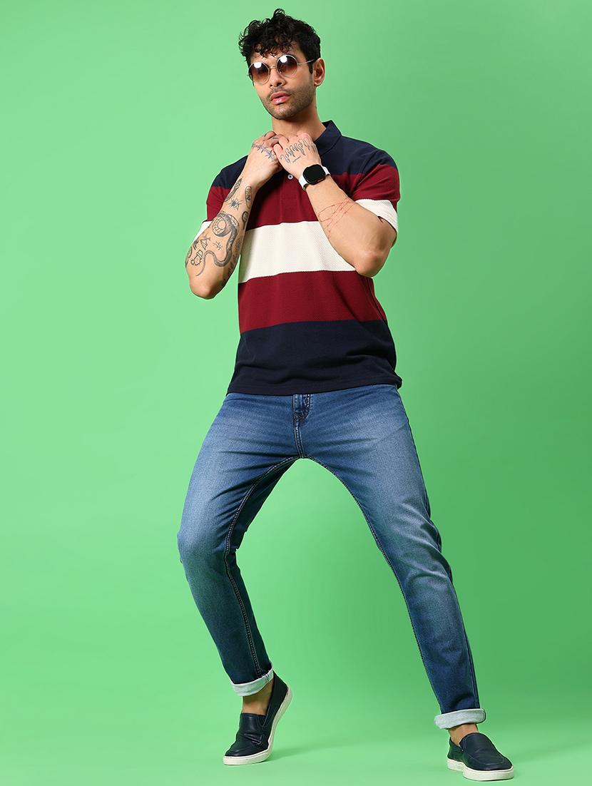 men color block short sleeve regular fit polo t-shirt - 21951657 - Standard Image - 3