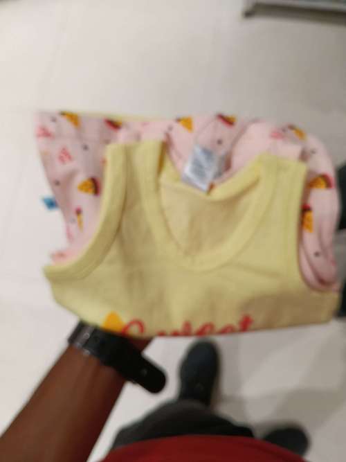 peachyellow cotton single jersey vest - 21951674 - Standard Image - 0