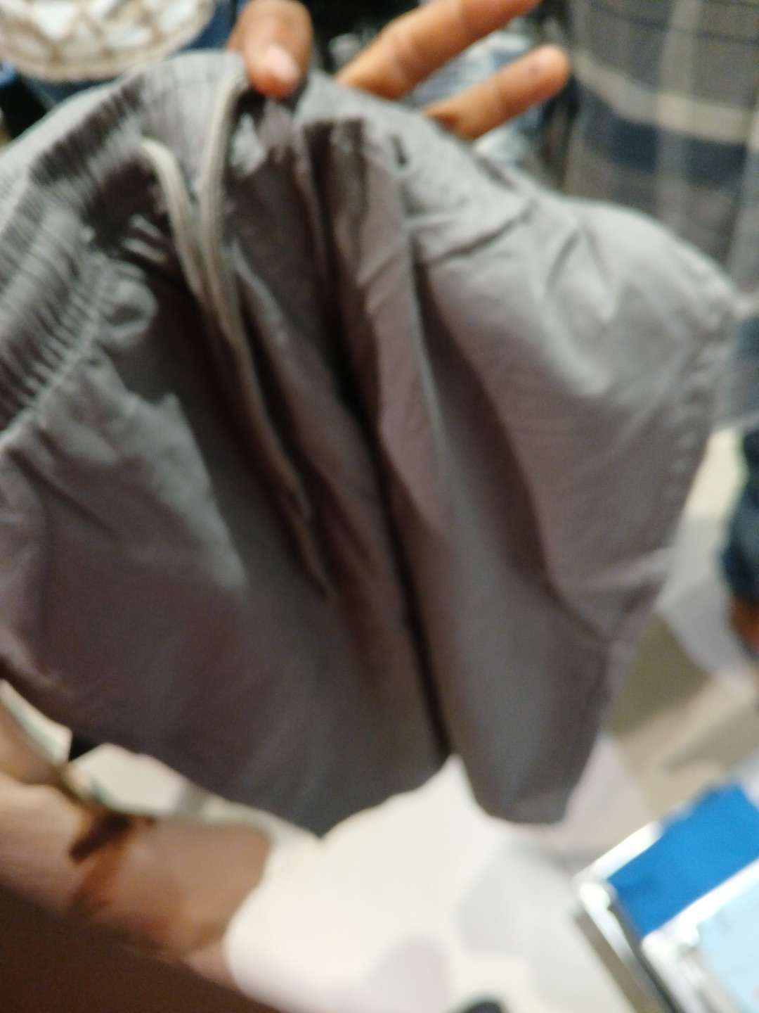 grey twill short - 21951707 -  Zoom Image - 0