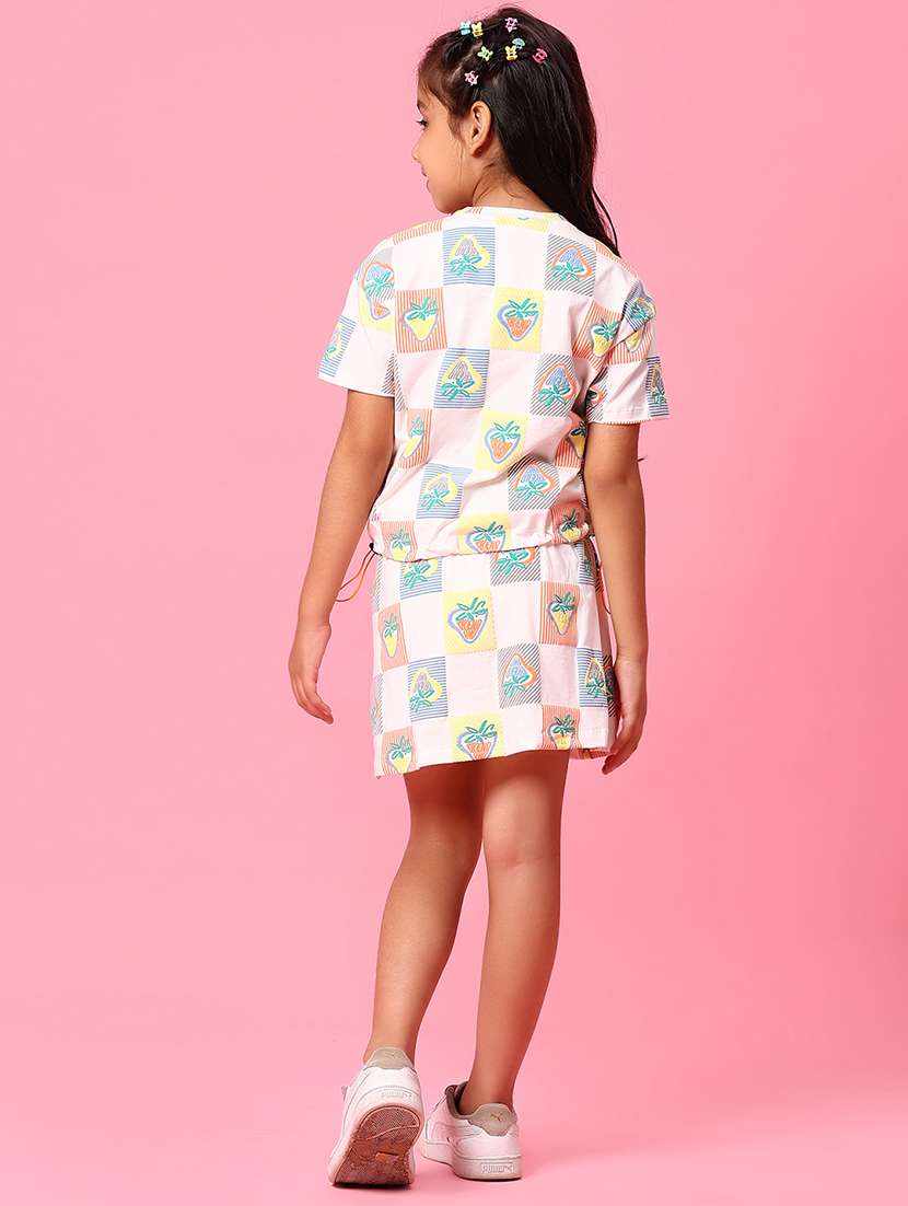 girls printed top and skirt co-ord set - 21951727 -  Standard Image - 3