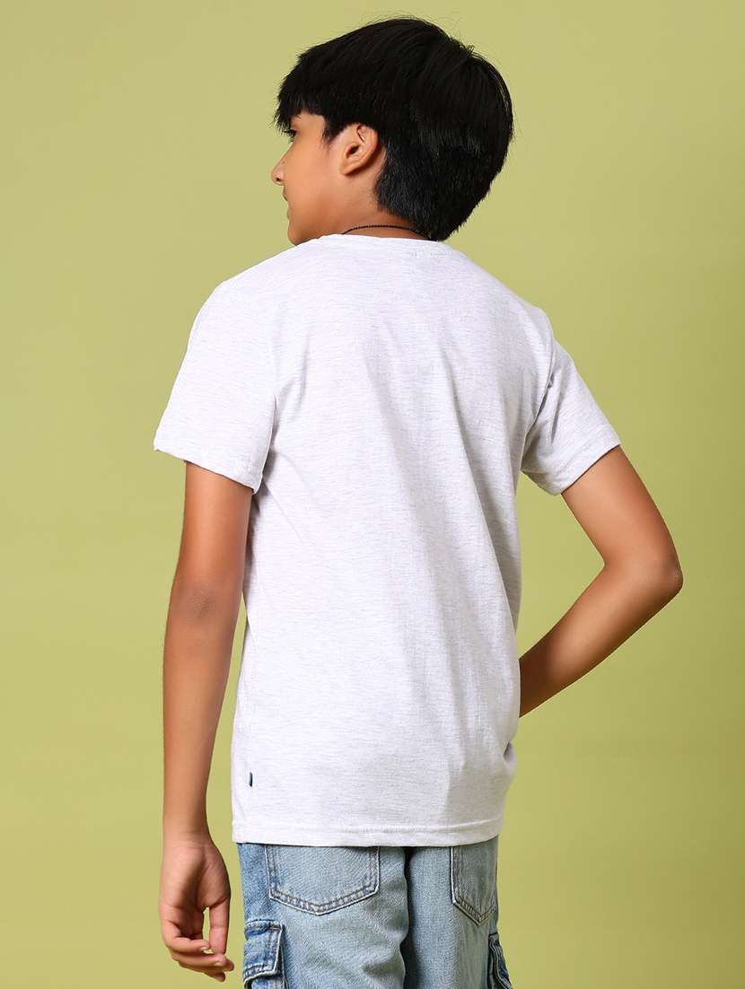 boys front print round neck t-shirt - 21951735 -  Standard Image - 3