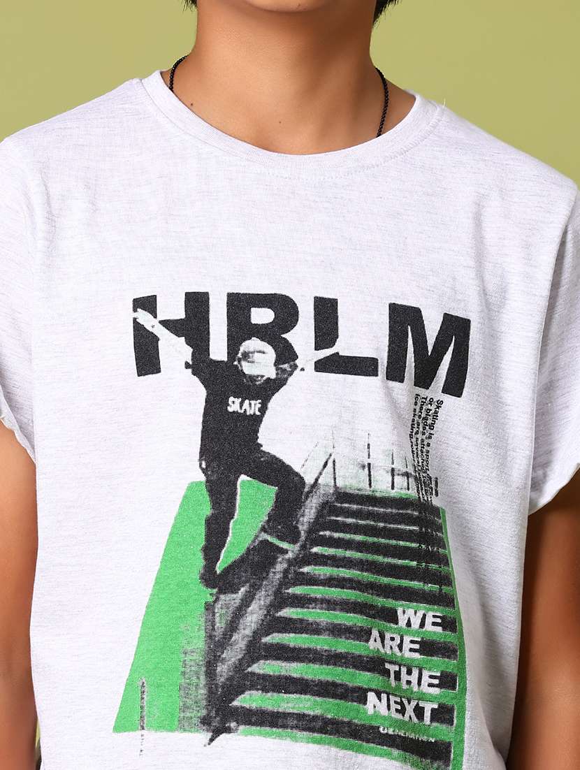 boys front print round neck t-shirt - 21951735 -  Standard Image - 5