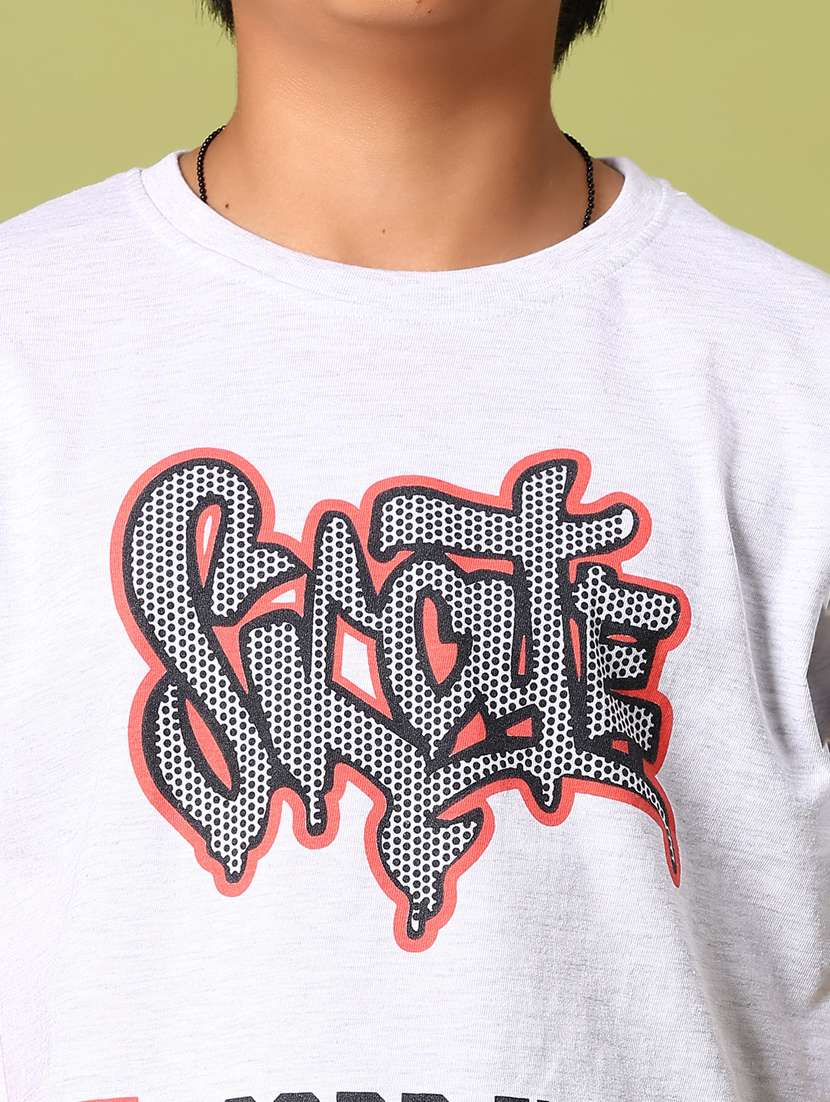 boys front print round neck t-shirt - 21951736 -  Standard Image - 3