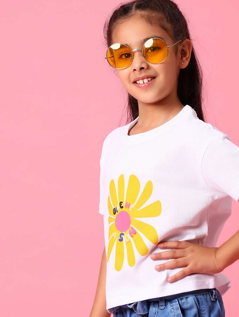 girls printed short sleeve tee - 21951741 - Zoom Image - 0
