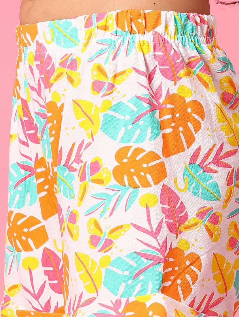 girls printed t-shirt and short co-ord set - 21951749 -  Standard Image - 5