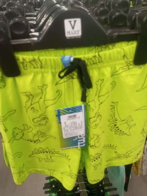 light green cotton single jersey shorts & three fourth - 21951766 - Standard Image - 0