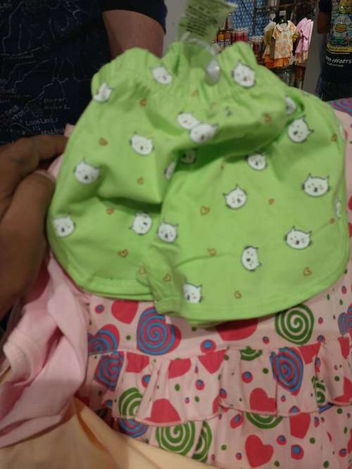 light green cotton single jersey shorts and threefourth - 21951768 -  Standard Image - 0