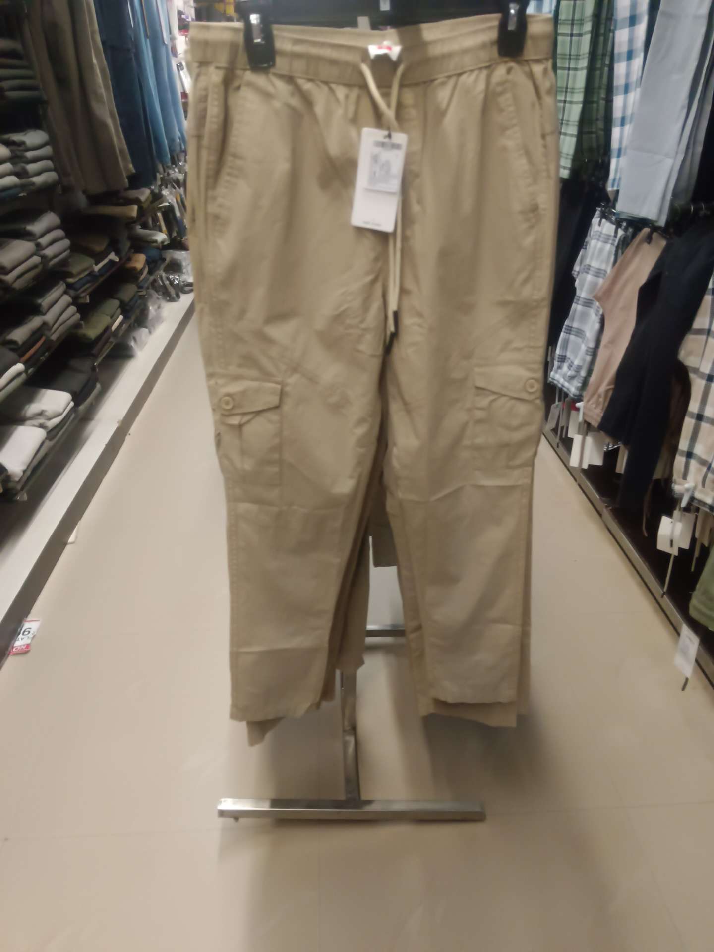 khaki twill track pant - 21951777 -  Zoom Image - 0