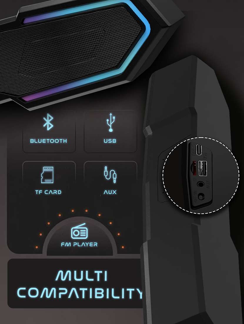 snapup boom edge portable bluetooth speaker (just black) - 21951789 -  Standard Image - 3