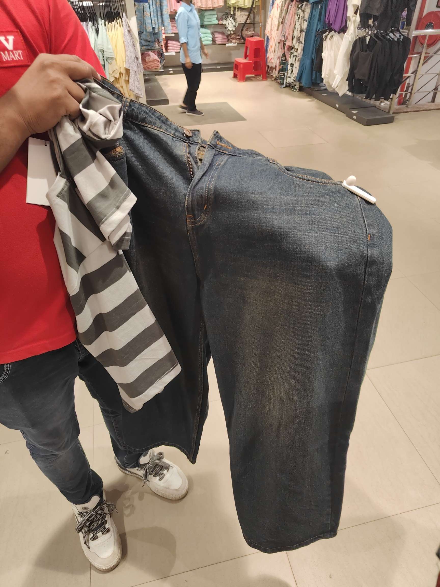 rust cotton jeans - 21951843 -  Zoom Image - 0