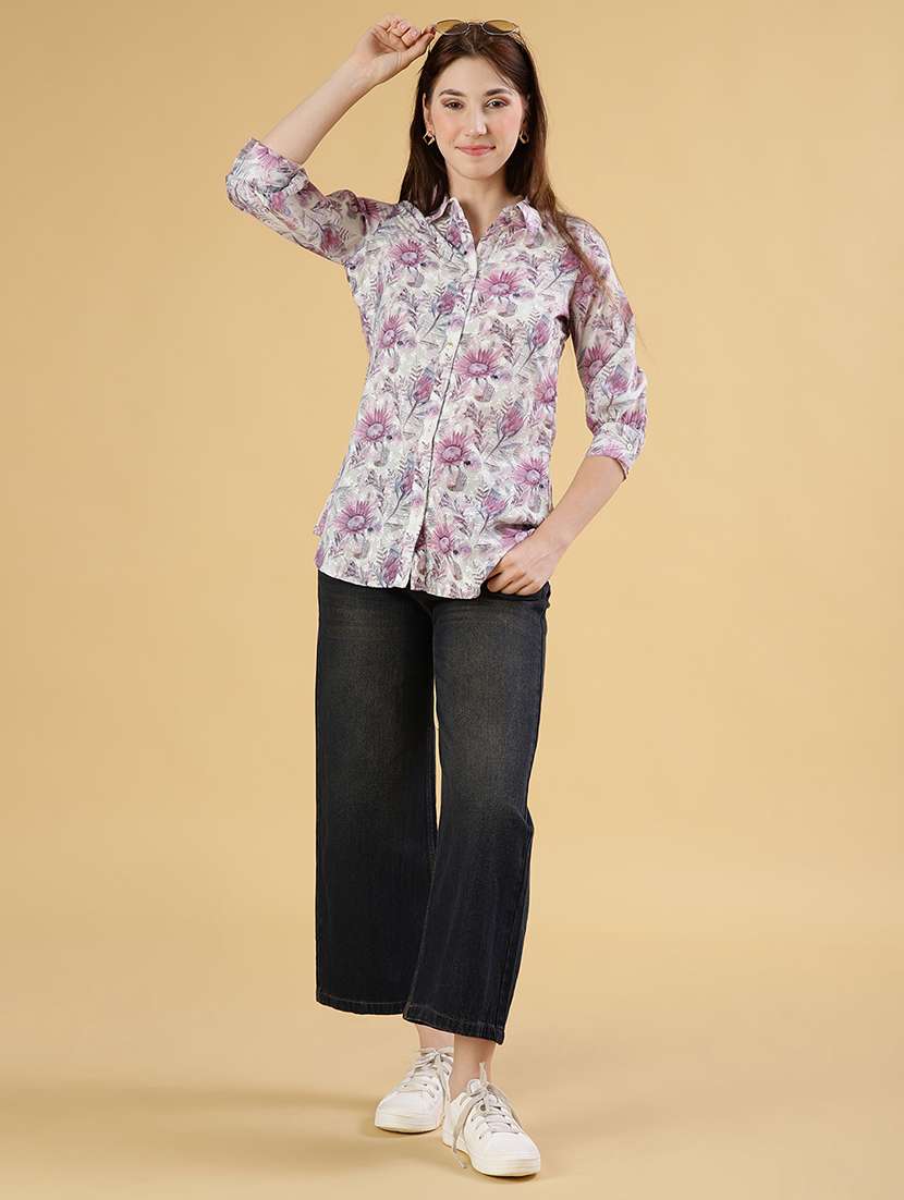 women solid mid rise wide leg jean - 21951843 - Standard Image - 3