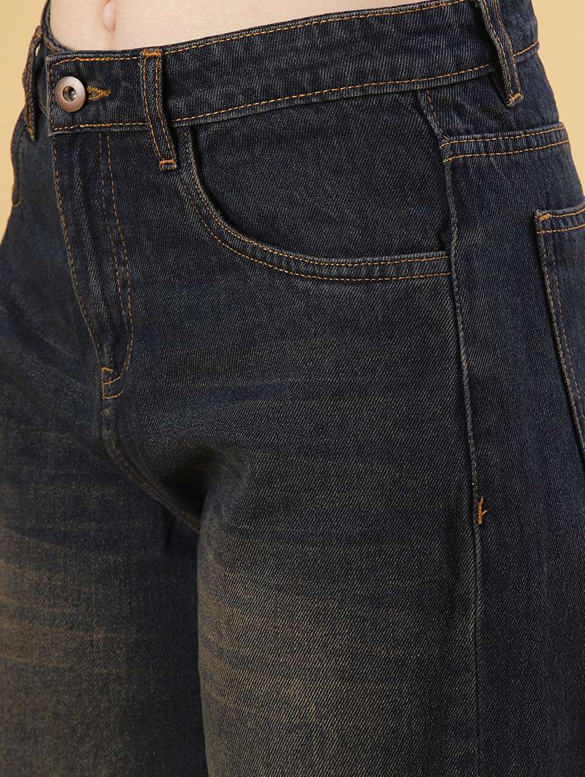 women solid mid rise wide leg jean - 21951843 - Standard Image - 5