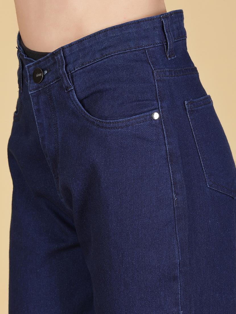 women solid high rise straight fit jean - 21951844 - Standard Image - 5