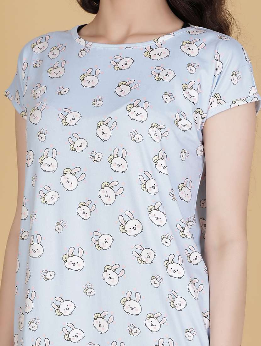 women printed short sleeve sleepshirt - 21951854 -  Standard Image - 5