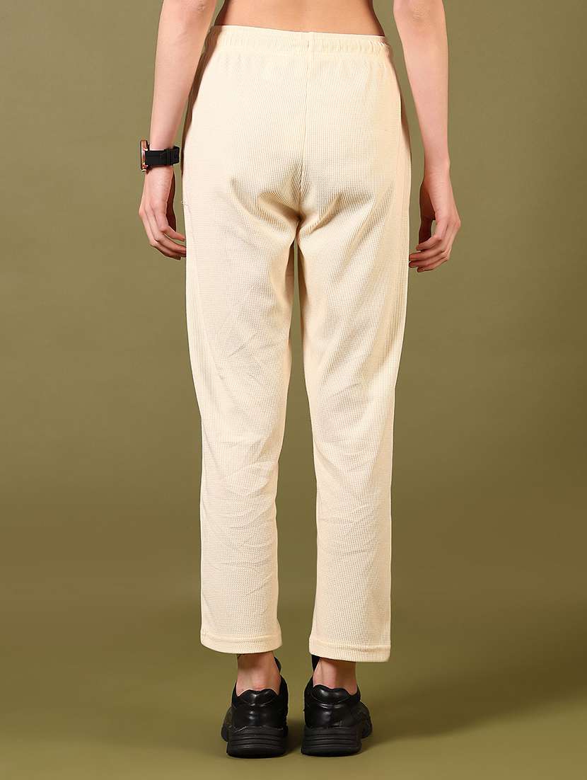 women solid mid rise regular fit track pant - 21951926 -  Standard Image - 3