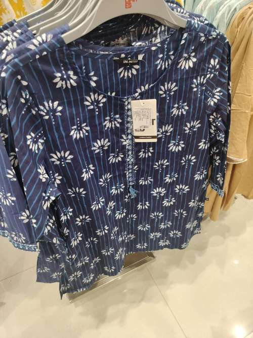 indigo blue cambric tshirt - 21952054 - Standard Image - 0
