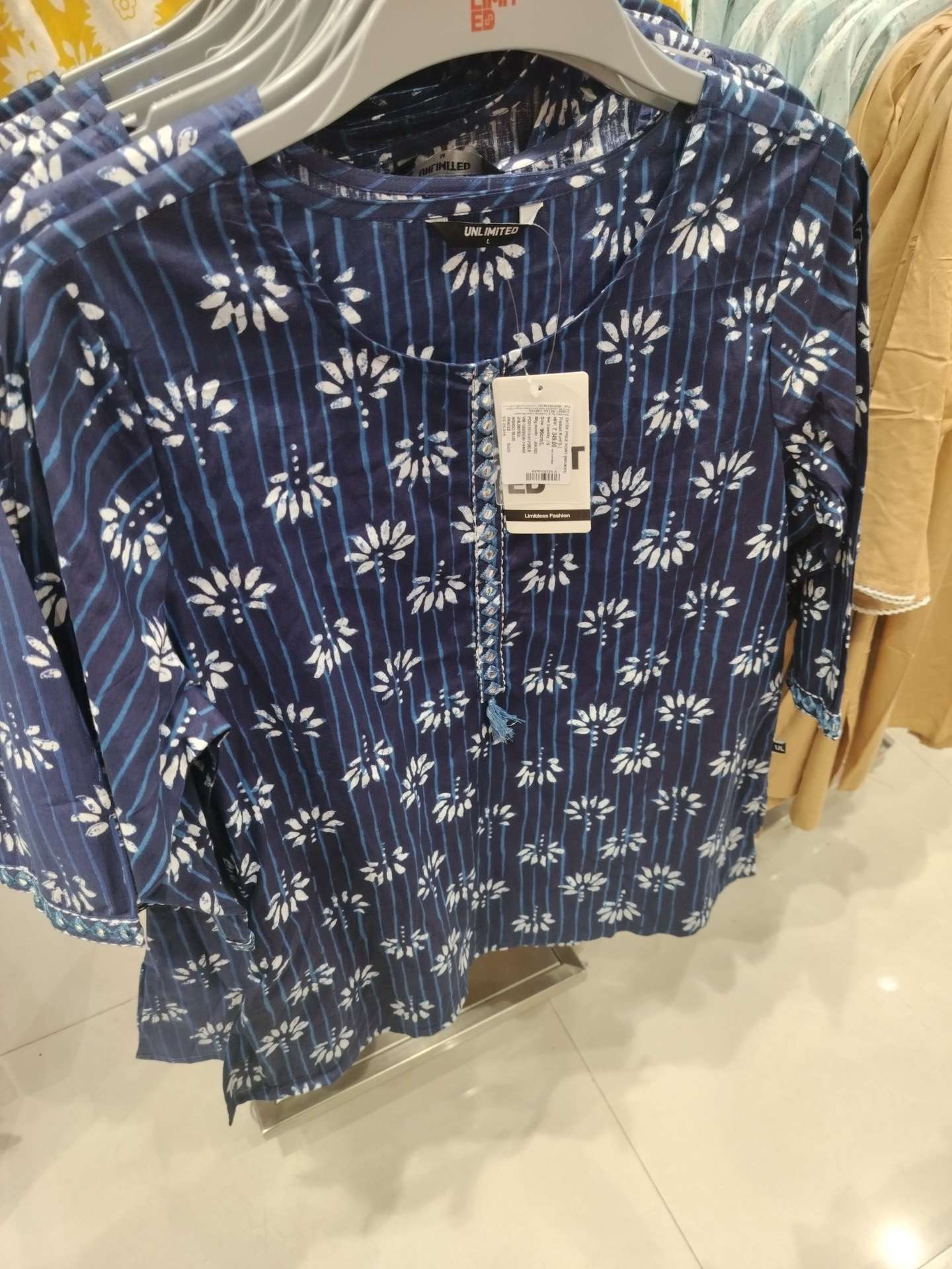 indigo blue cambric tshirt - 21952054 - Zoom Image - 0