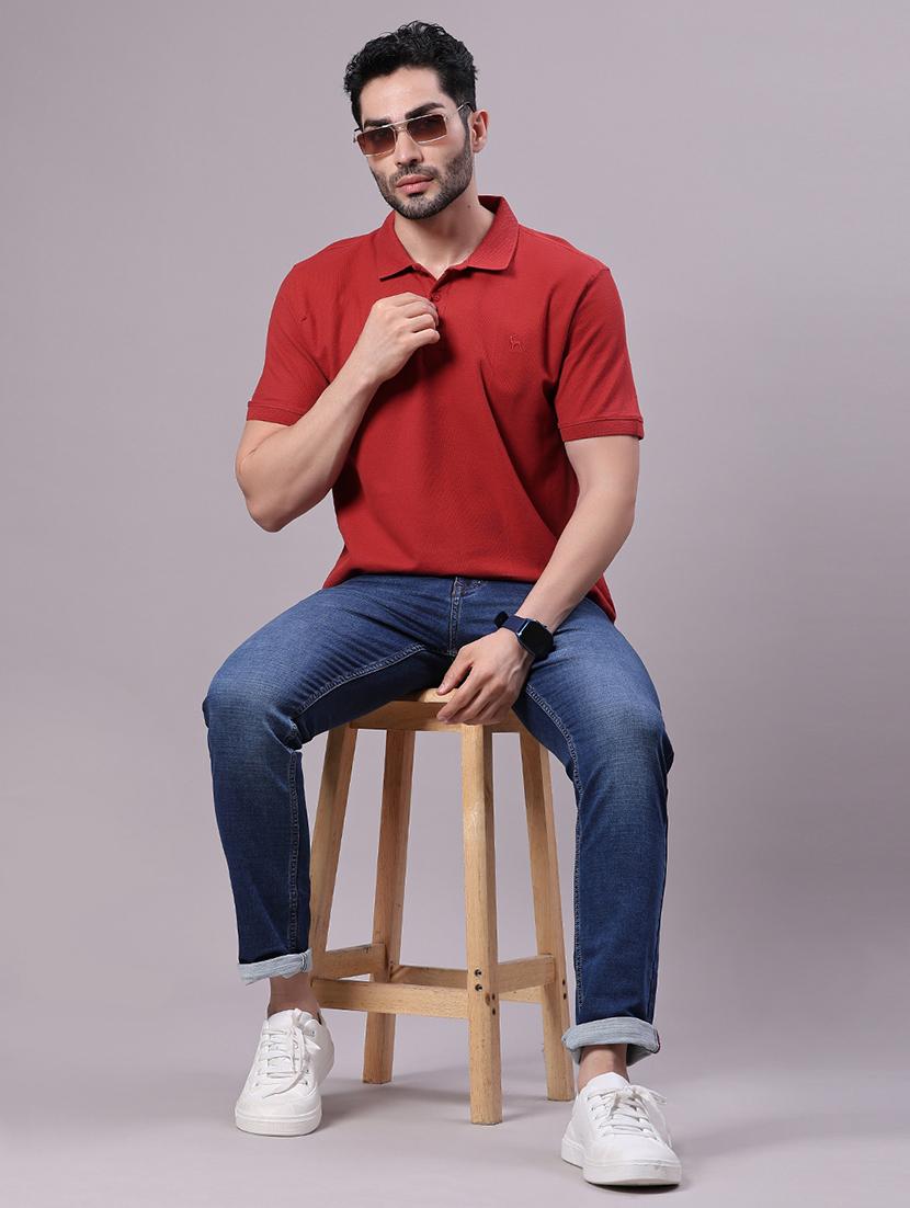men solid short sleeve regular fit polo t-shirt - 21952264 - Standard Image - 3