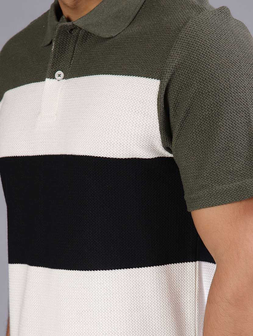 men color blocked short sleeve regular fit polo t-shirt - 21952326 -  Standard Image - 3