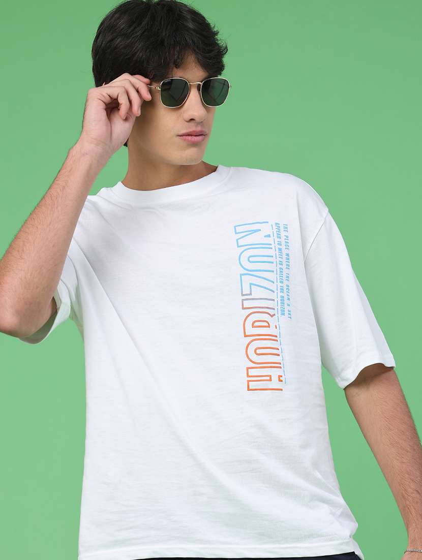 men typographic short sleeve regular fit t-shirt