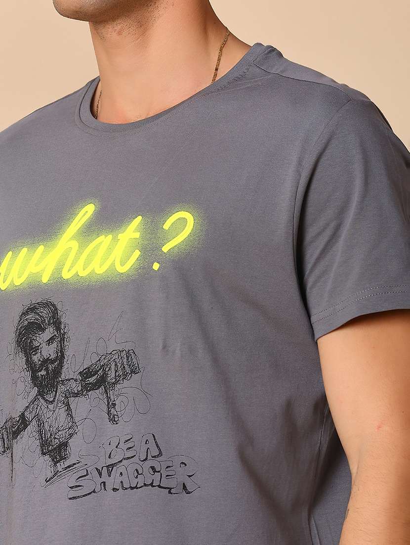 men printed short sleeve regular fit t-shirt - 21952344 -  Standard Image - 3