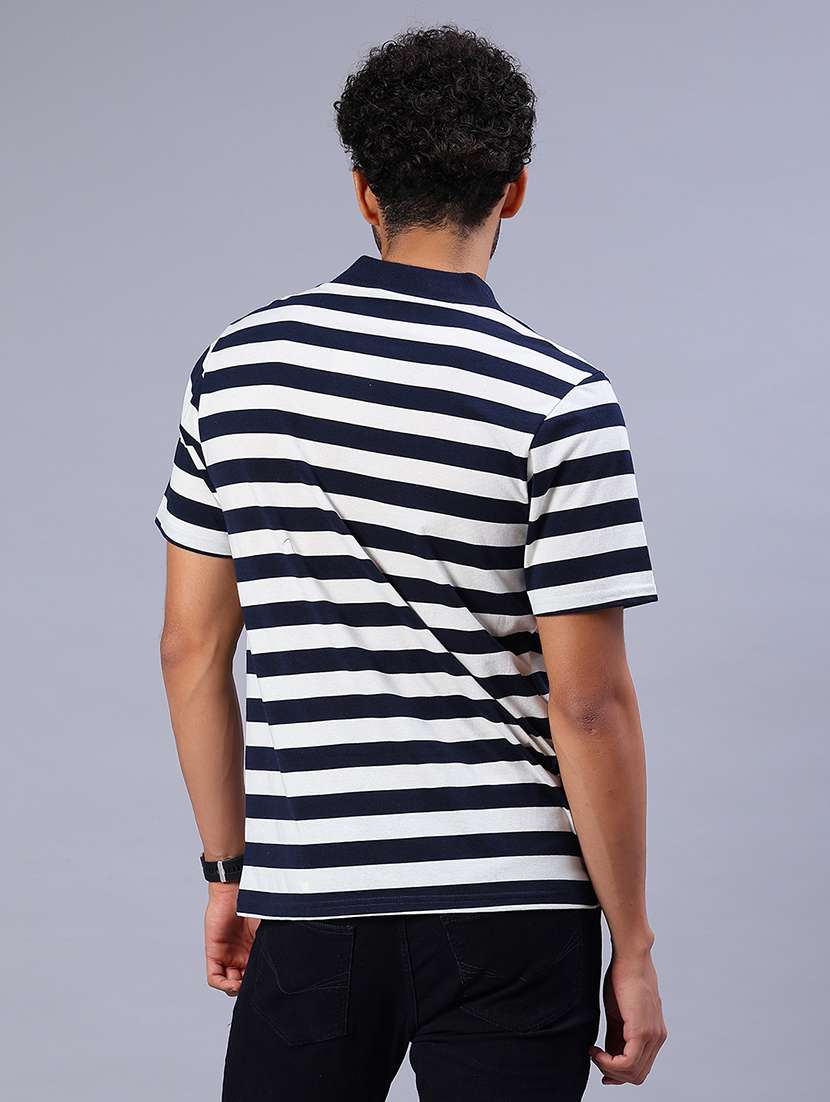 men striped short sleeve regular fit polo t-shirt - 21952345 -  Standard Image - 3