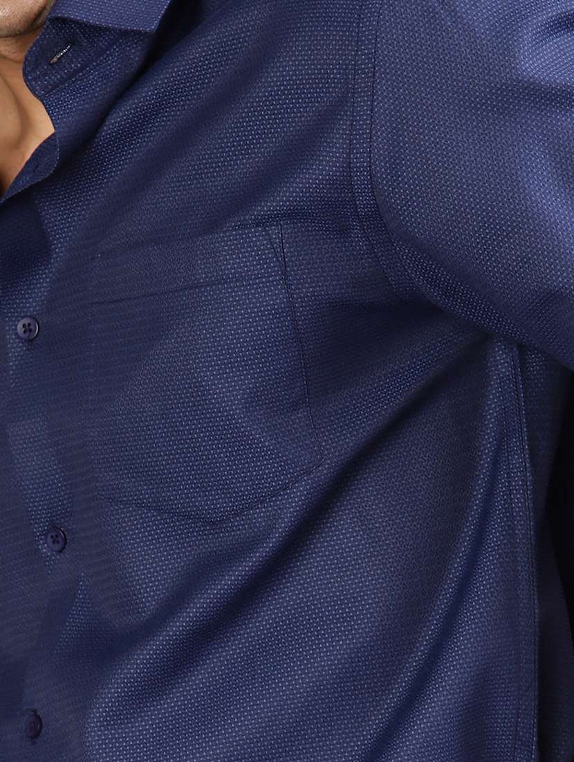 men solid long sleeve regular fit casual shirt - 21952358 - Standard Image - 5