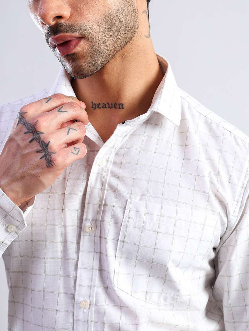 men checkered long sleeve regular fit formal shirt - 21952381 - Standard Image - 5