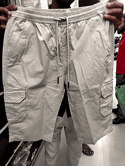 light grey twill shorts - 21952385 - Zoom Image - 0