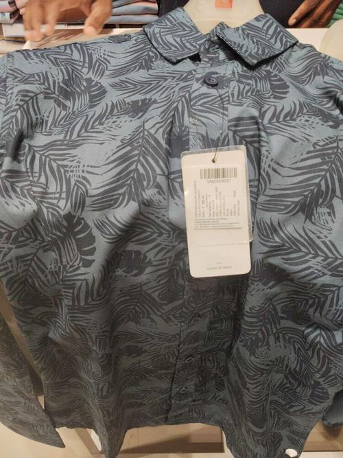 grey cotton casual shirt - 21952405 -  Standard Image - 0