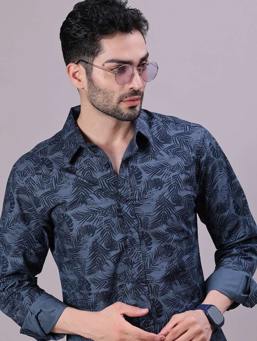 men printed long sleeve regular fit shirt - 21952405 - Zoom Image - 0