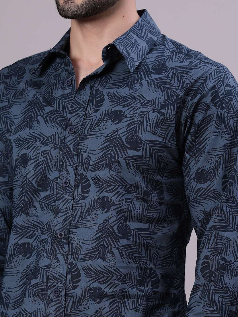 men printed long sleeve regular fit shirt - 21952405 - Standard Image - 5