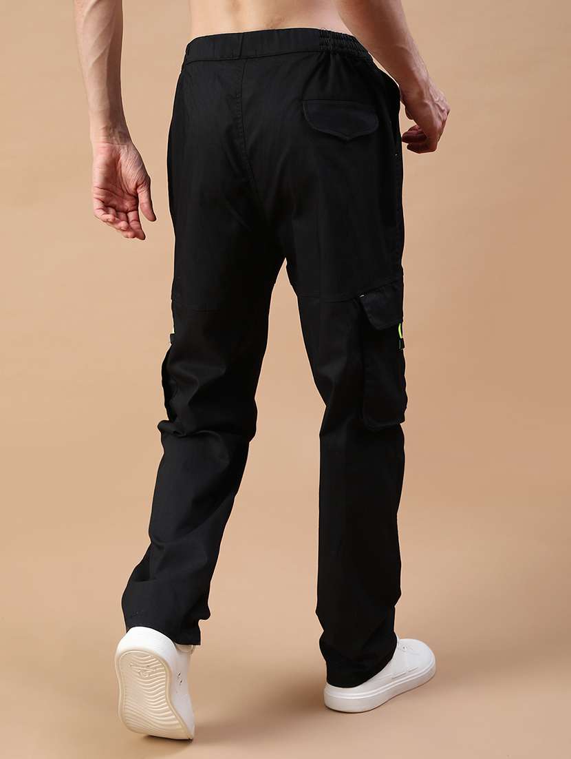 men solid mid rise cargo - 21952417 -  Standard Image - 3