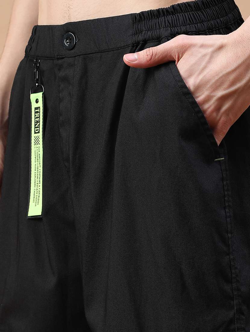 men solid mid rise cargo - 21952417 -  Standard Image - 5