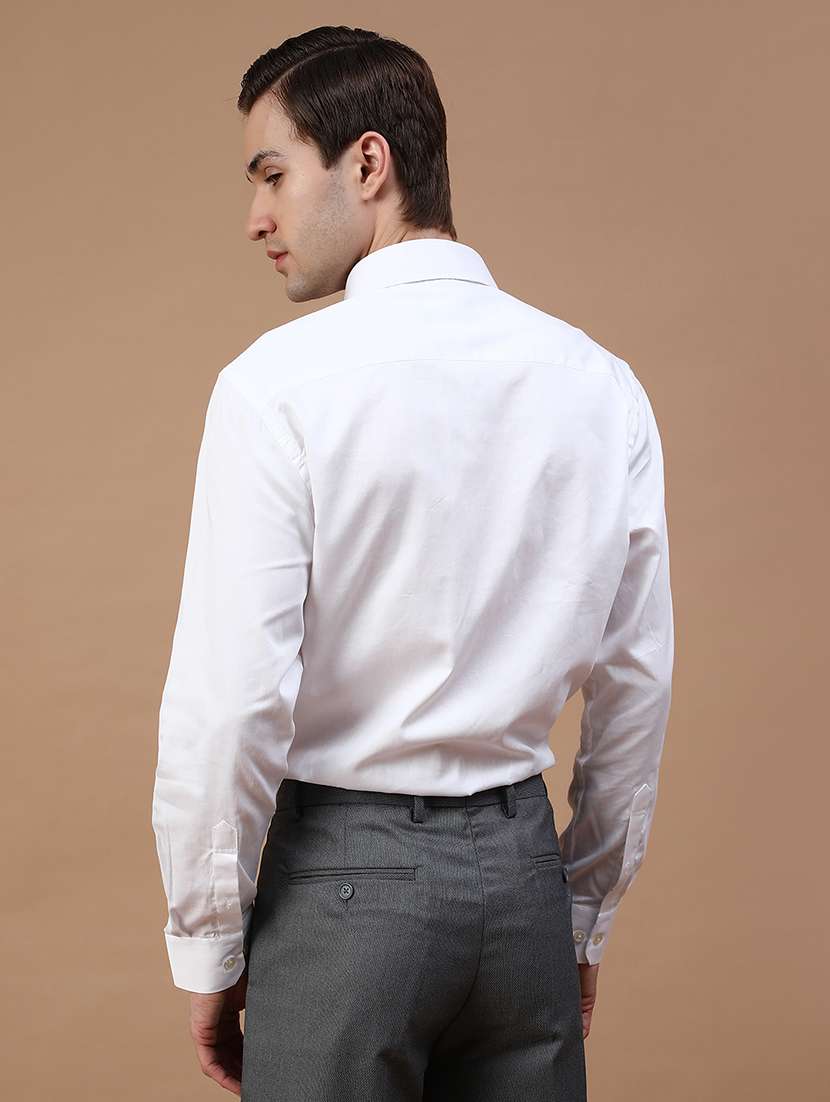 men solid collared long sleeve shirt - 21952420 -  Standard Image - 3