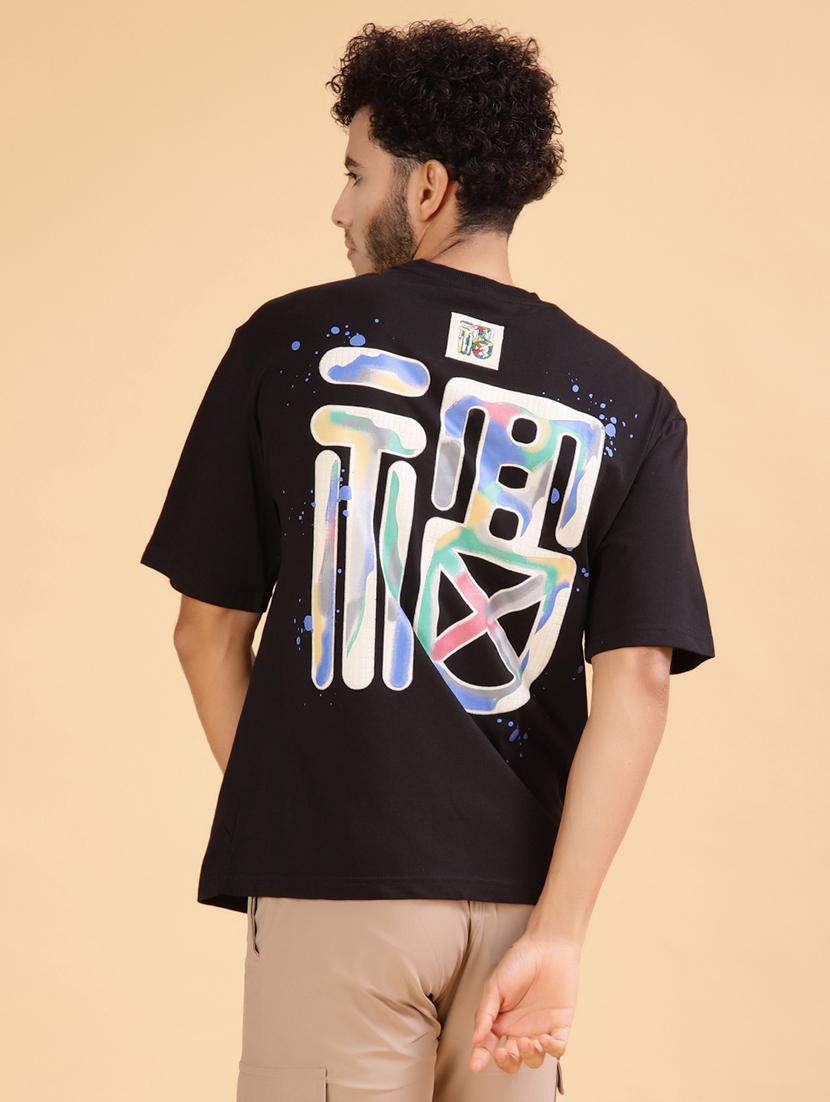 men printed short sleeve loose fit t-shirt