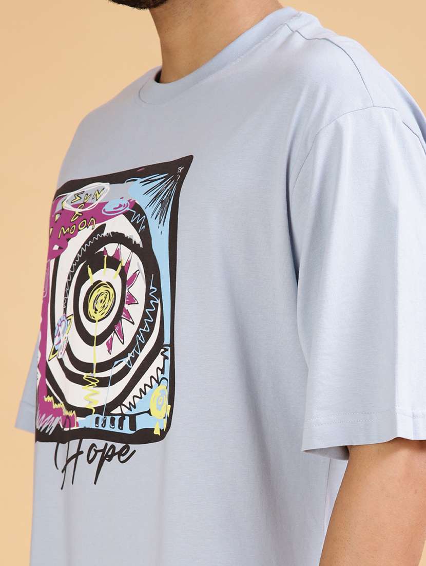 men printed short sleeve loose fit t-shirt - 21952464 -  Standard Image - 3