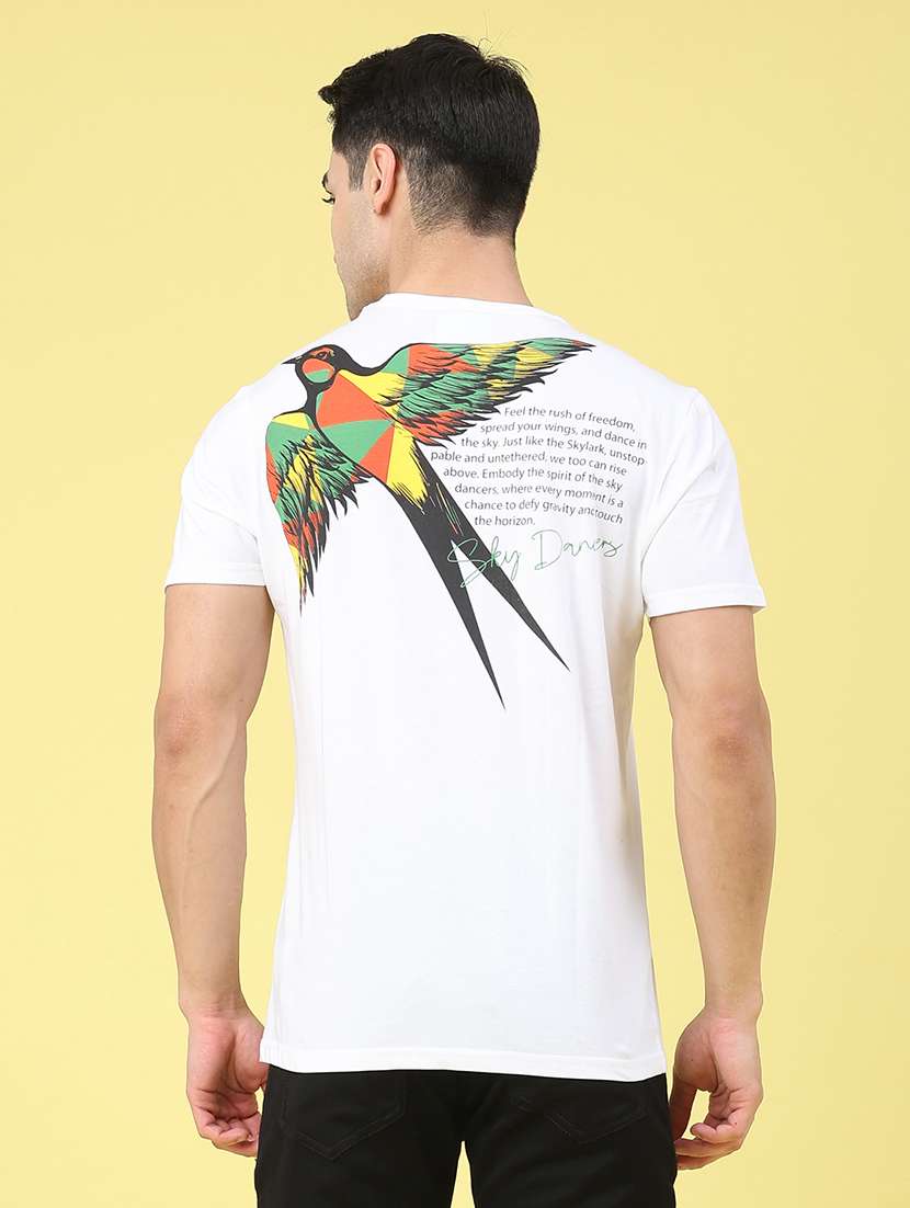 men printed short sleeve regular fit t-shirt