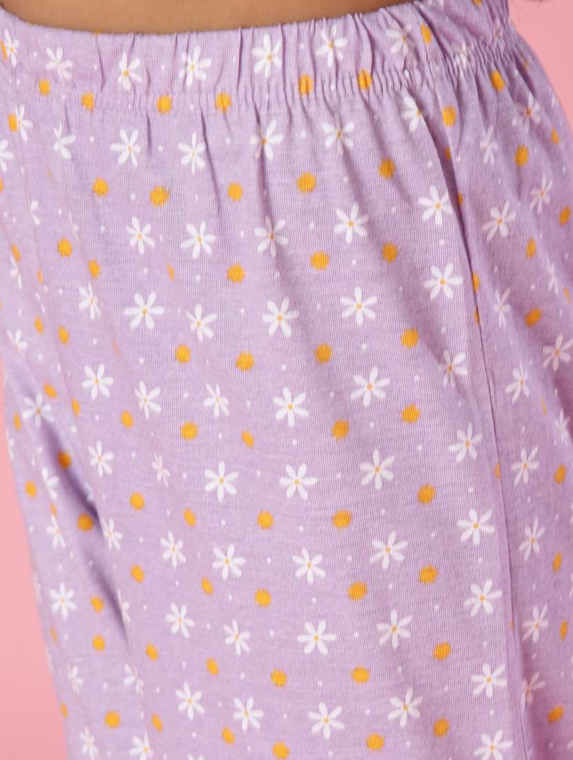 girls printed mid rise pyjama - 21953639 -  Standard Image - 5