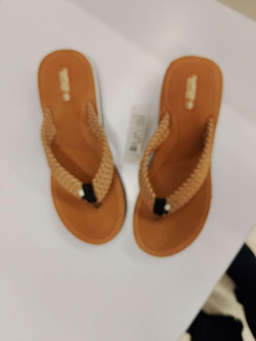 tan pu (polyurethane) flip flops - 21953751 - Standard Image - 0